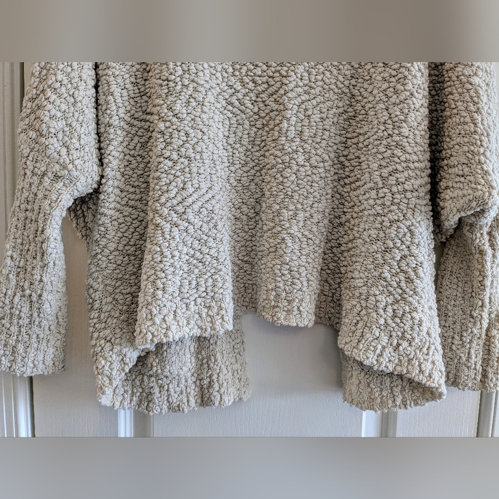 Umgee Ivory Open Front Drop Shoulder Popcorn Cardigan Women's Sweater Size S - Picture 14 of 16